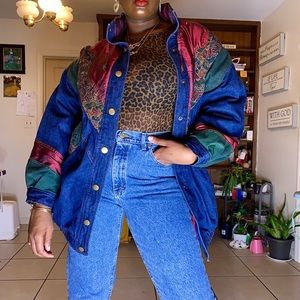 Large Vintage Unisex Jean Abstract Jacket